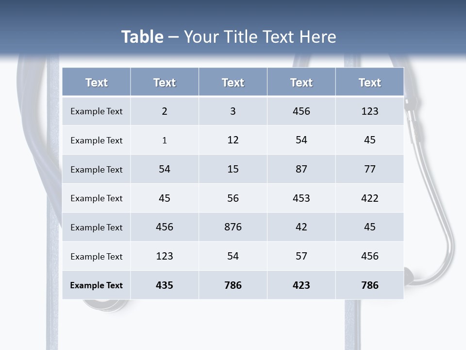 Medical Clipboard With Blank Paper For Messages And A Stethoscope PowerPoint Template