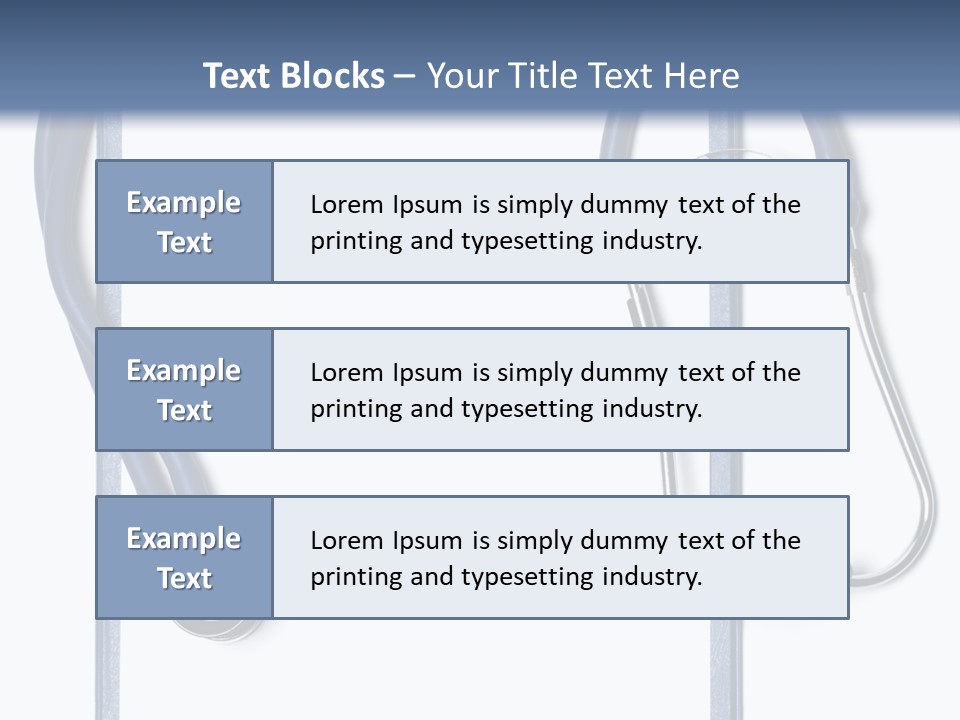 Medical Clipboard With Blank Paper For Messages And A Stethoscope PowerPoint Template