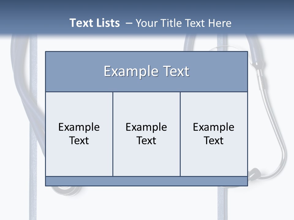 Medical Clipboard With Blank Paper For Messages And A Stethoscope PowerPoint Template