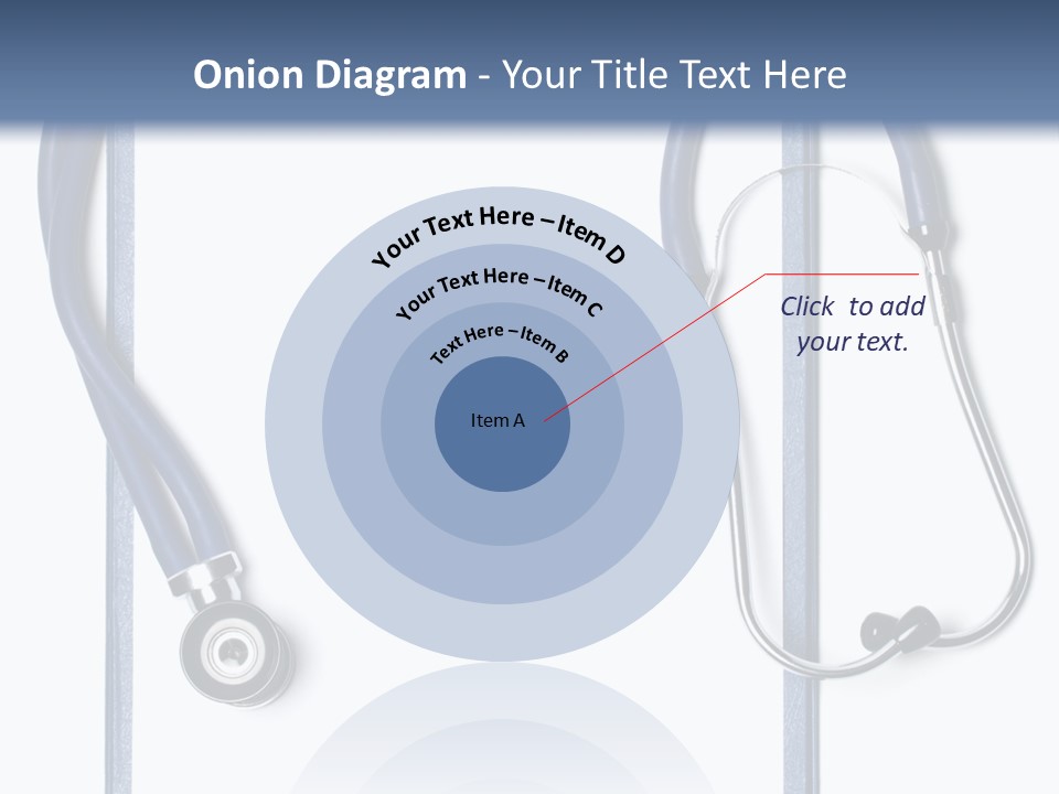 Medical Clipboard With Blank Paper For Messages And A Stethoscope PowerPoint Template