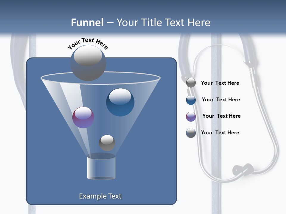 Medical Clipboard With Blank Paper For Messages And A Stethoscope PowerPoint Template