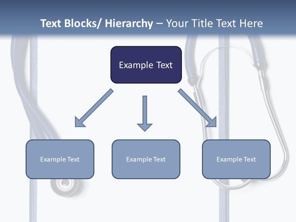 Medical Clipboard With Blank Paper For Messages And A Stethoscope PowerPoint Template
