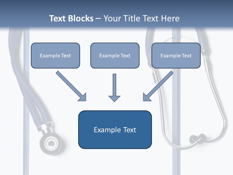 Medical Clipboard With Blank Paper For Messages And A Stethoscope PowerPoint Template