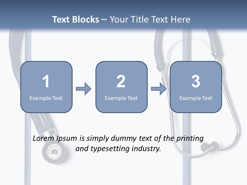Medical Clipboard With Blank Paper For Messages And A Stethoscope PowerPoint Template