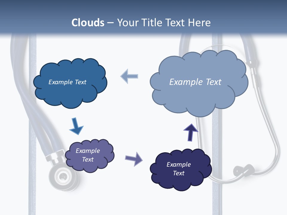 Medical Clipboard With Blank Paper For Messages And A Stethoscope PowerPoint Template