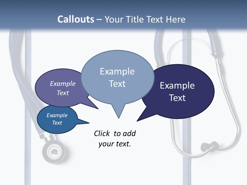 Medical Clipboard With Blank Paper For Messages And A Stethoscope PowerPoint Template