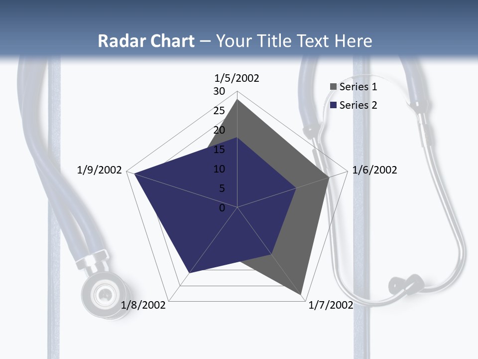 Medical Clipboard With Blank Paper For Messages And A Stethoscope PowerPoint Template