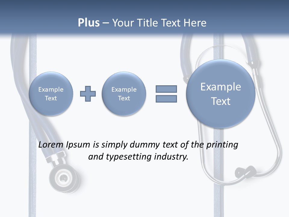 Medical Clipboard With Blank Paper For Messages And A Stethoscope PowerPoint Template