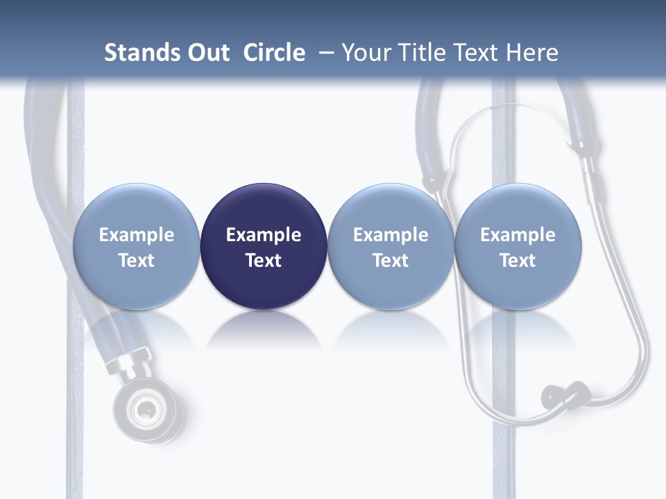 Medical Clipboard With Blank Paper For Messages And A Stethoscope PowerPoint Template