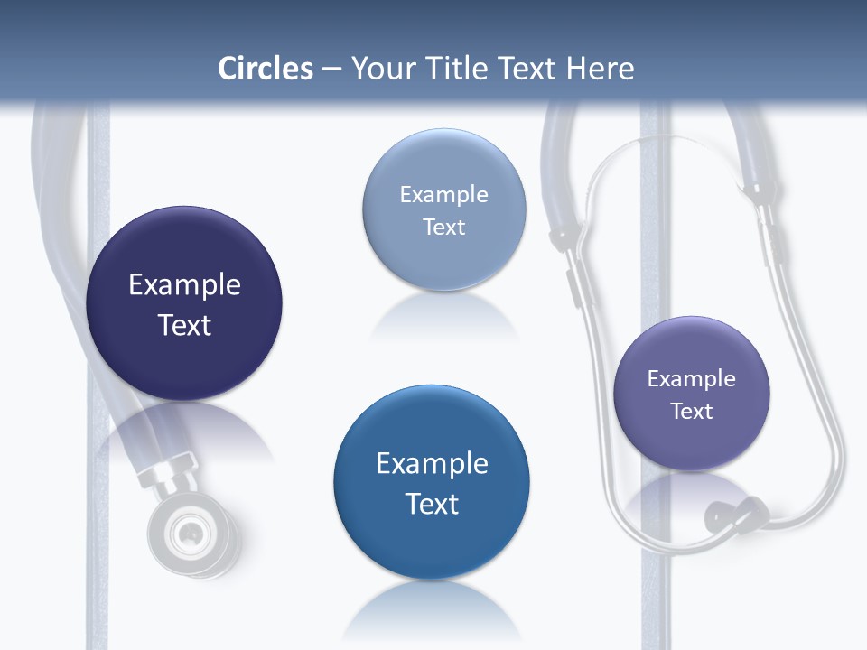 Medical Clipboard With Blank Paper For Messages And A Stethoscope PowerPoint Template