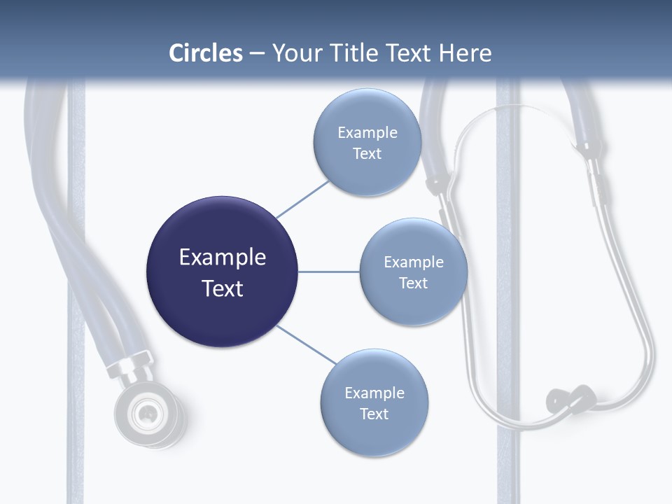 Medical Clipboard With Blank Paper For Messages And A Stethoscope PowerPoint Template