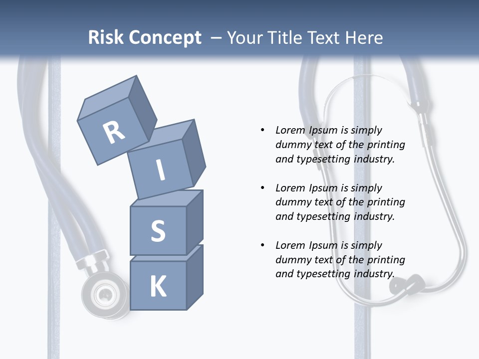 Medical Clipboard With Blank Paper For Messages And A Stethoscope PowerPoint Template