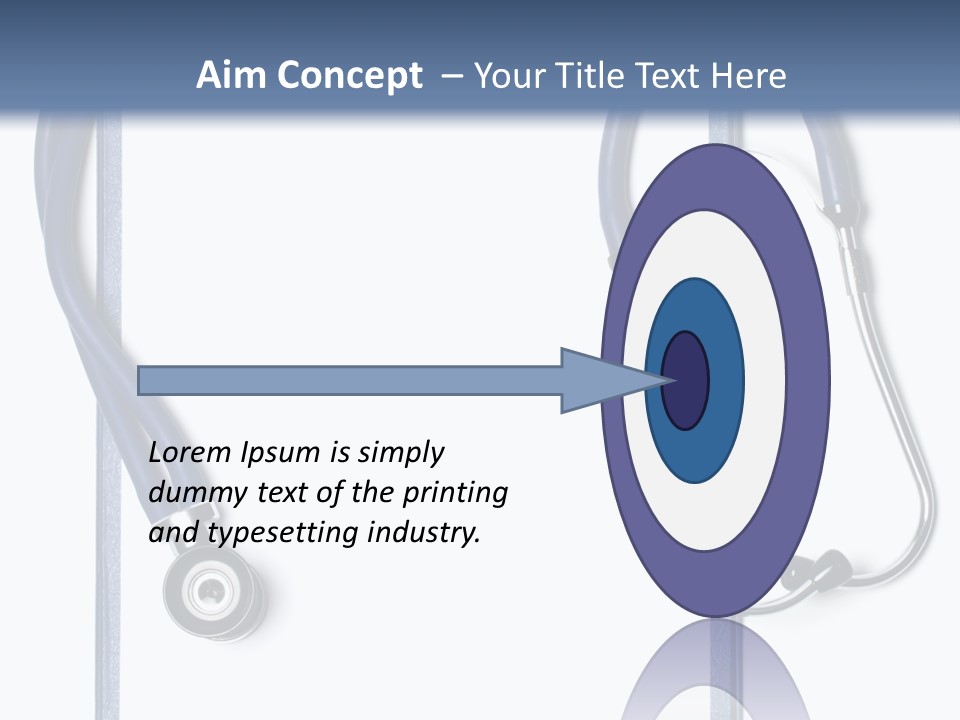 Medical Clipboard With Blank Paper For Messages And A Stethoscope PowerPoint Template