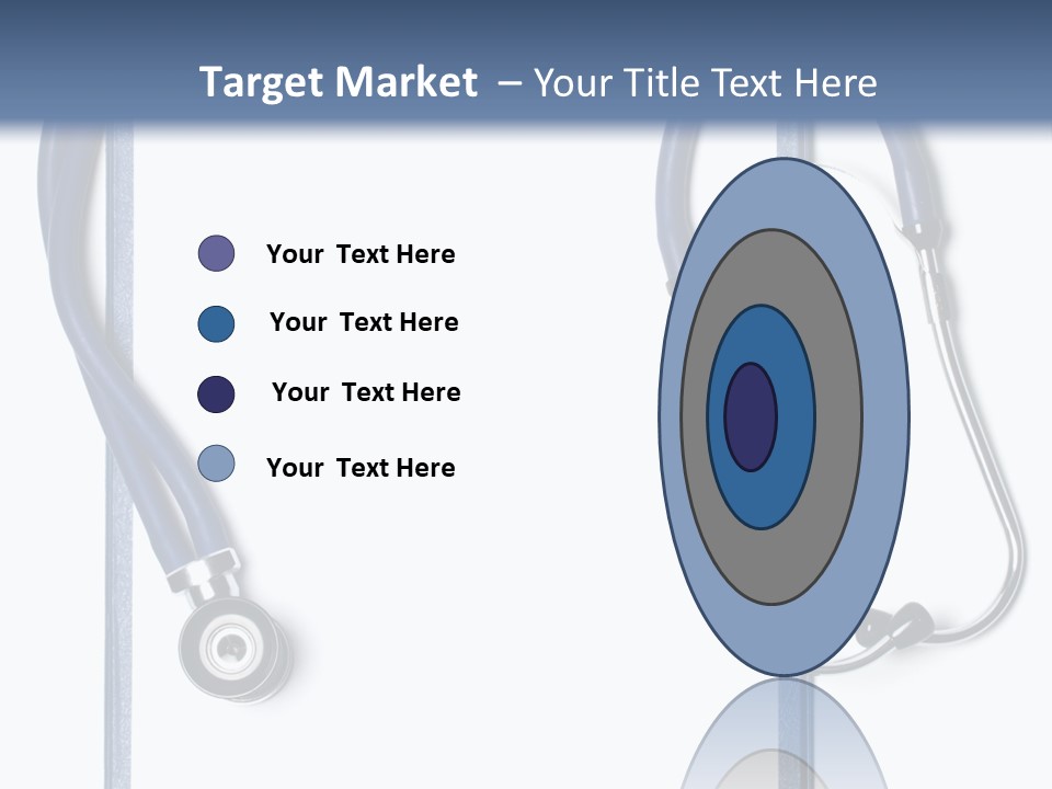 Medical Clipboard With Blank Paper For Messages And A Stethoscope PowerPoint Template