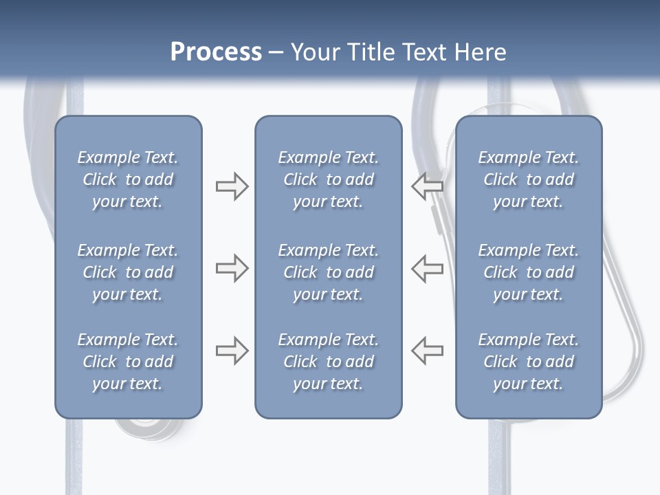 Medical Clipboard With Blank Paper For Messages And A Stethoscope PowerPoint Template
