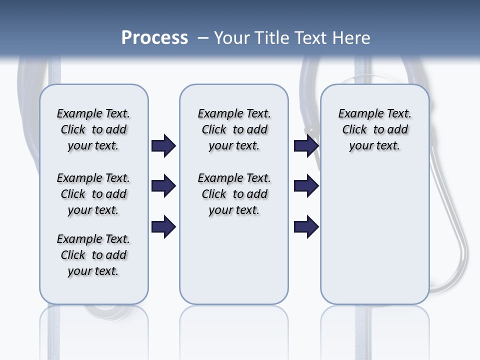 Medical Clipboard With Blank Paper For Messages And A Stethoscope PowerPoint Template