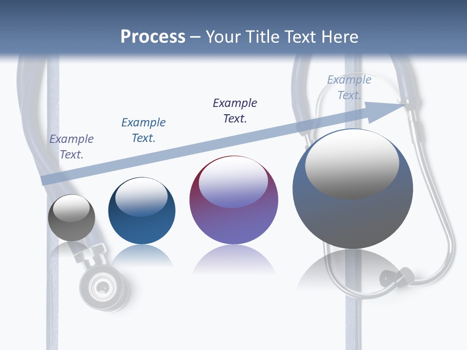 Medical Clipboard With Blank Paper For Messages And A Stethoscope PowerPoint Template
