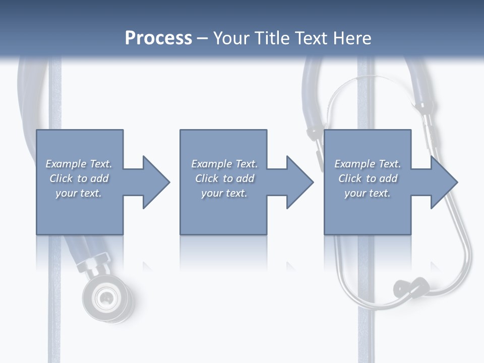 Medical Clipboard With Blank Paper For Messages And A Stethoscope PowerPoint Template
