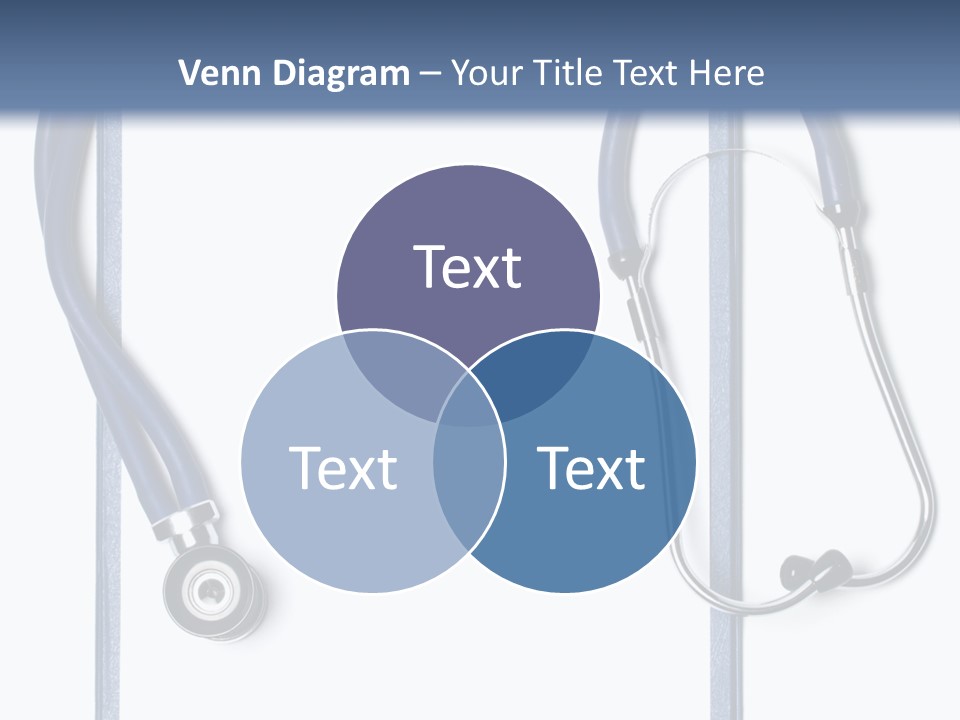Medical Clipboard With Blank Paper For Messages And A Stethoscope PowerPoint Template