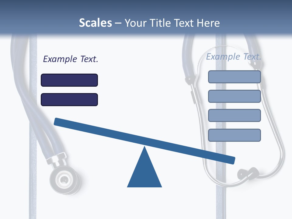 Medical Clipboard With Blank Paper For Messages And A Stethoscope PowerPoint Template