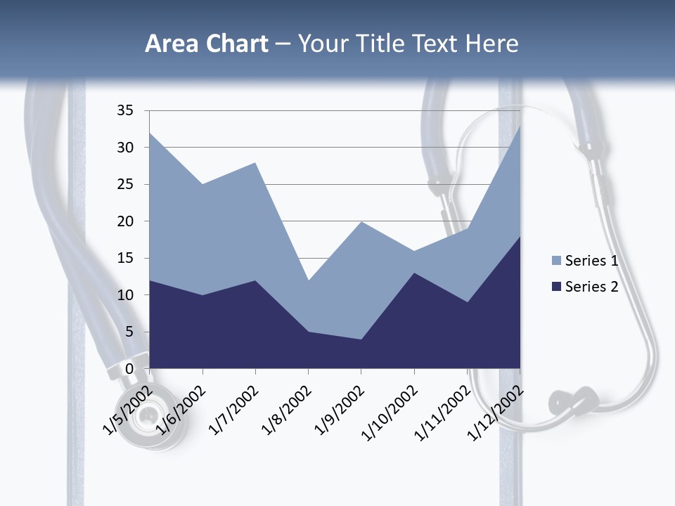 Medical Clipboard With Blank Paper For Messages And A Stethoscope PowerPoint Template
