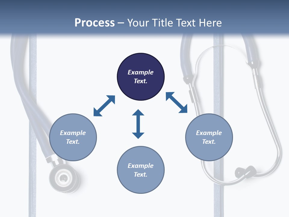 Medical Clipboard With Blank Paper For Messages And A Stethoscope PowerPoint Template