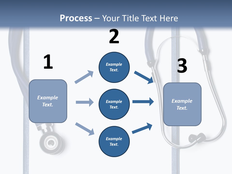 Medical Clipboard With Blank Paper For Messages And A Stethoscope PowerPoint Template