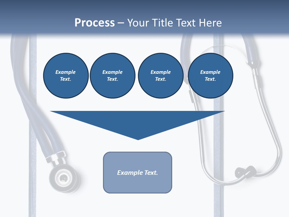 Medical Clipboard With Blank Paper For Messages And A Stethoscope PowerPoint Template