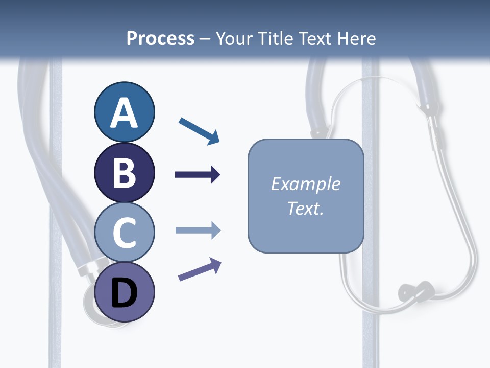 Medical Clipboard With Blank Paper For Messages And A Stethoscope PowerPoint Template