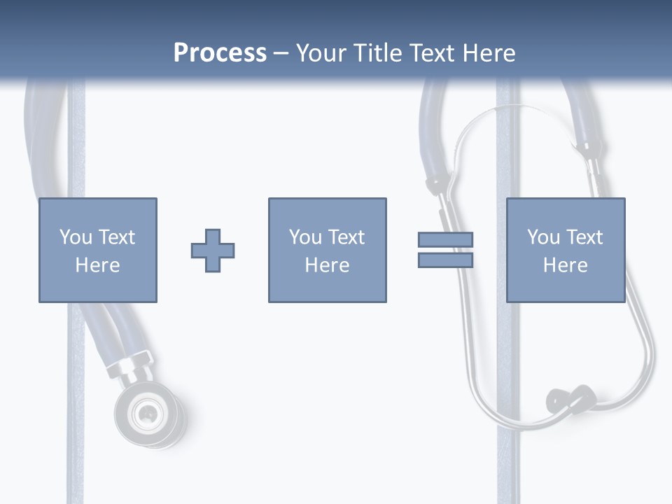 Medical Clipboard With Blank Paper For Messages And A Stethoscope PowerPoint Template