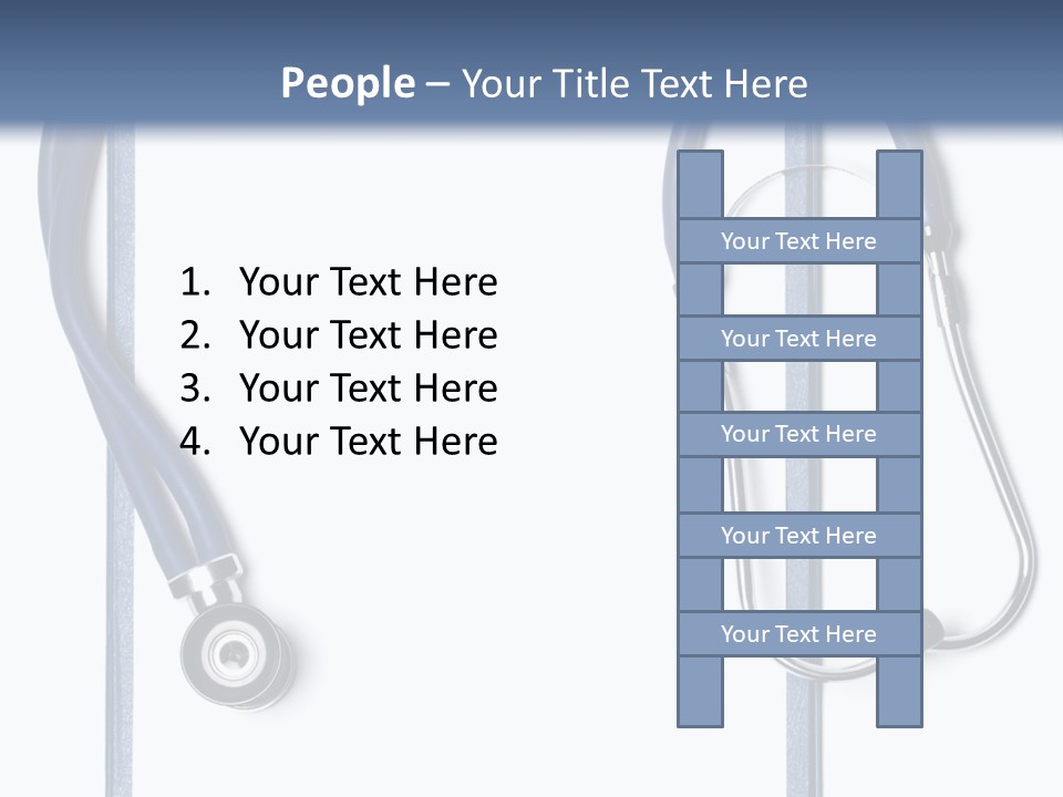 Medical Clipboard With Blank Paper For Messages And A Stethoscope PowerPoint Template