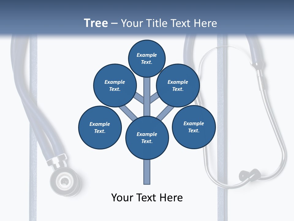 Medical Clipboard With Blank Paper For Messages And A Stethoscope PowerPoint Template