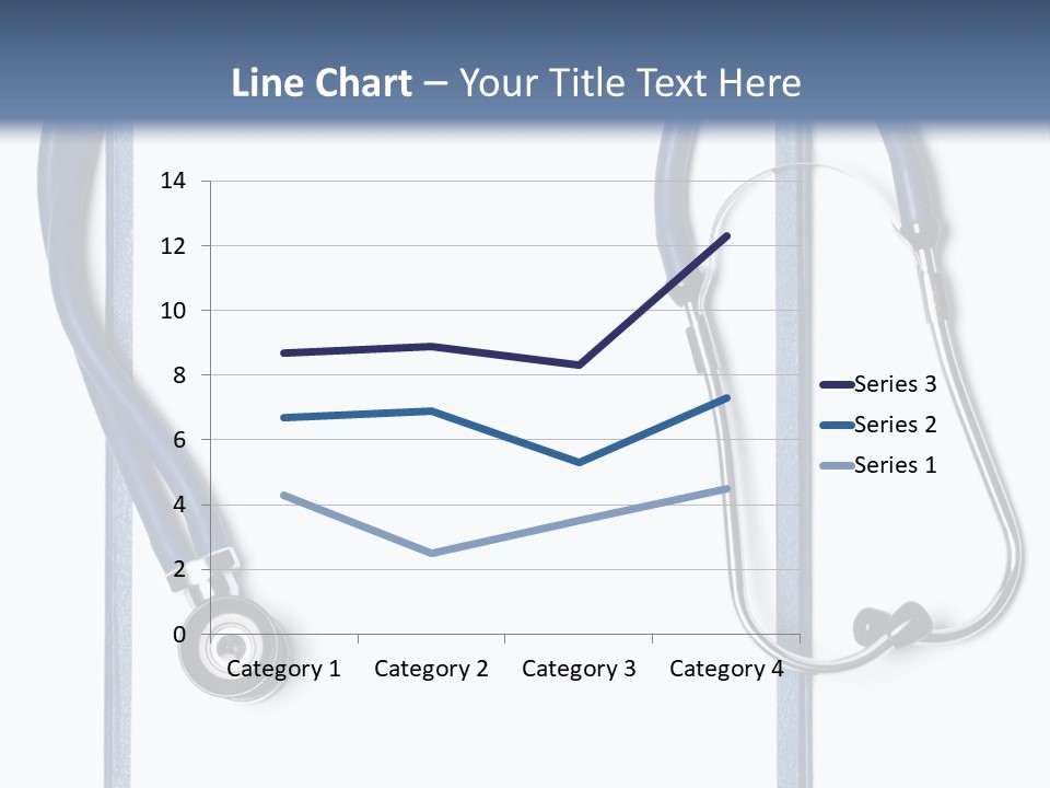 Medical Clipboard With Blank Paper For Messages And A Stethoscope PowerPoint Template