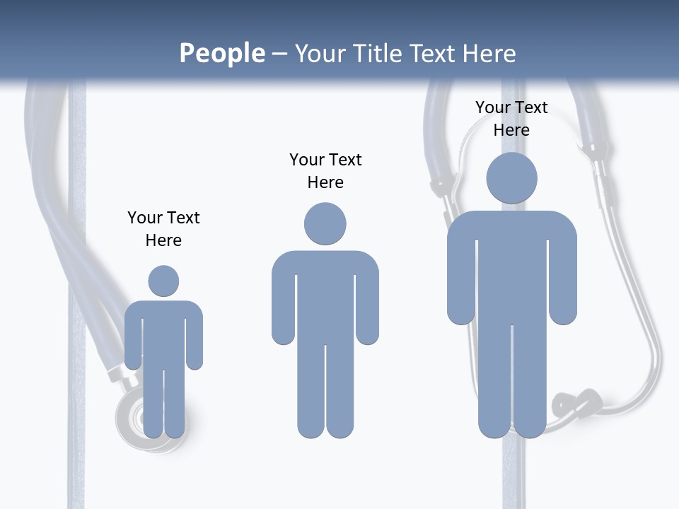 Medical Clipboard With Blank Paper For Messages And A Stethoscope PowerPoint Template