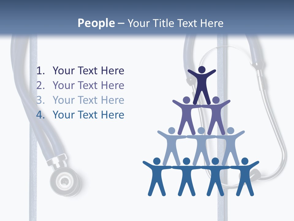 Medical Clipboard With Blank Paper For Messages And A Stethoscope PowerPoint Template