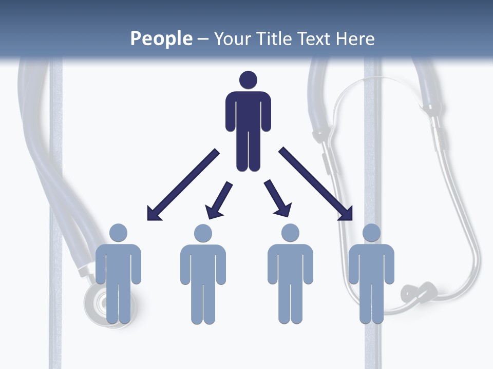 Medical Clipboard With Blank Paper For Messages And A Stethoscope PowerPoint Template