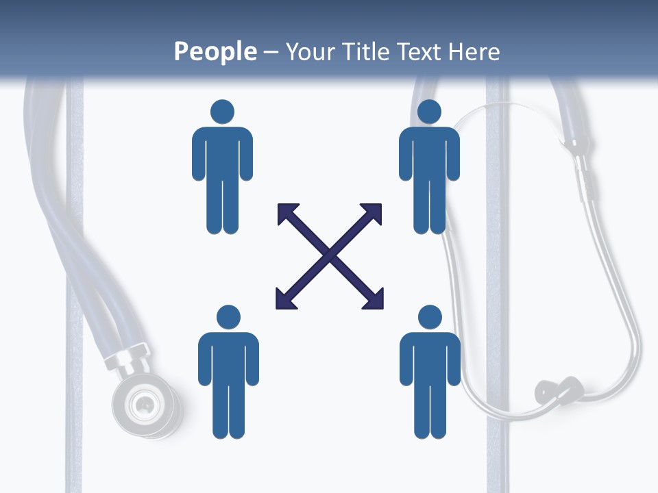 Medical Clipboard With Blank Paper For Messages And A Stethoscope PowerPoint Template