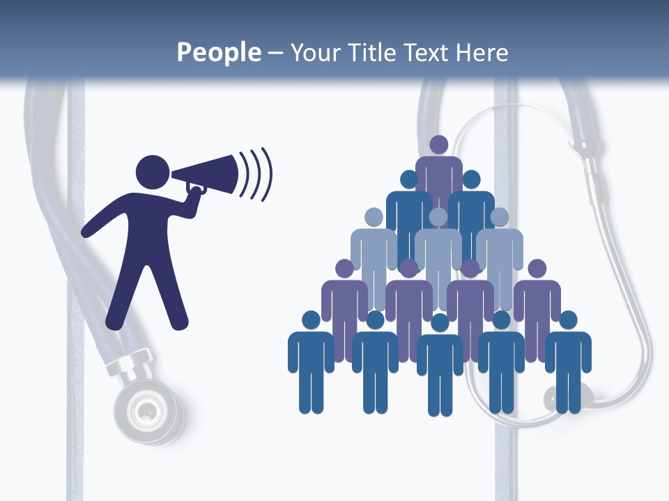 Medical Clipboard With Blank Paper For Messages And A Stethoscope PowerPoint Template