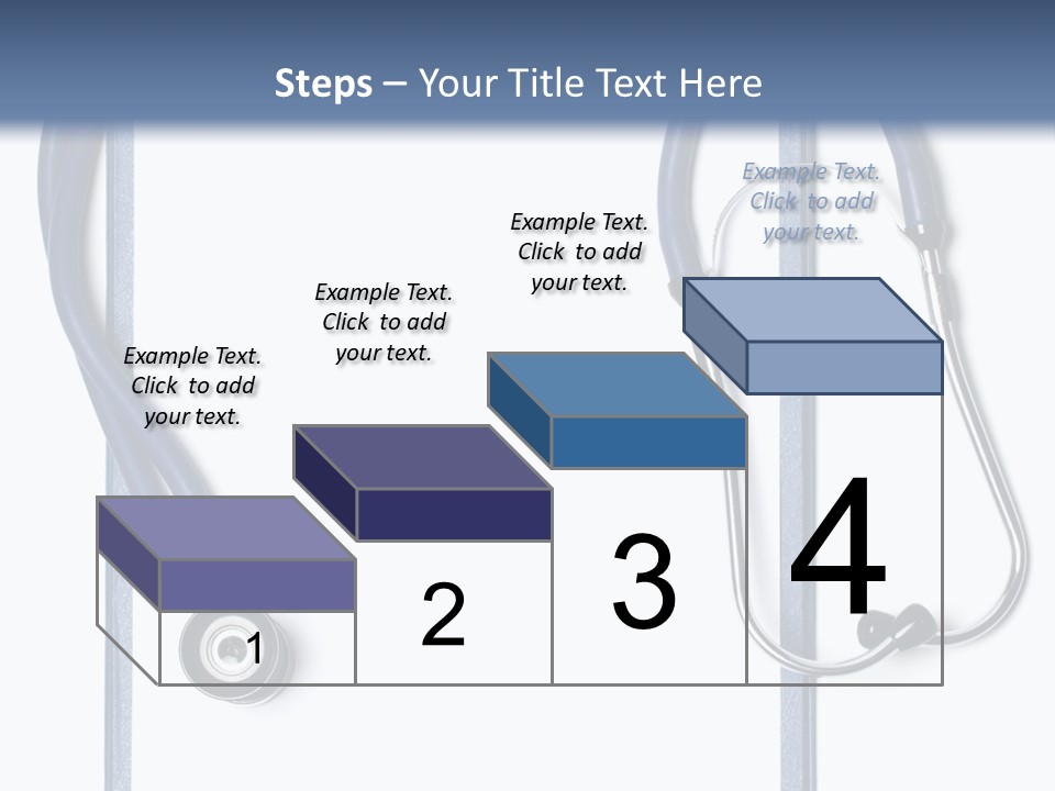 Medical Clipboard With Blank Paper For Messages And A Stethoscope PowerPoint Template