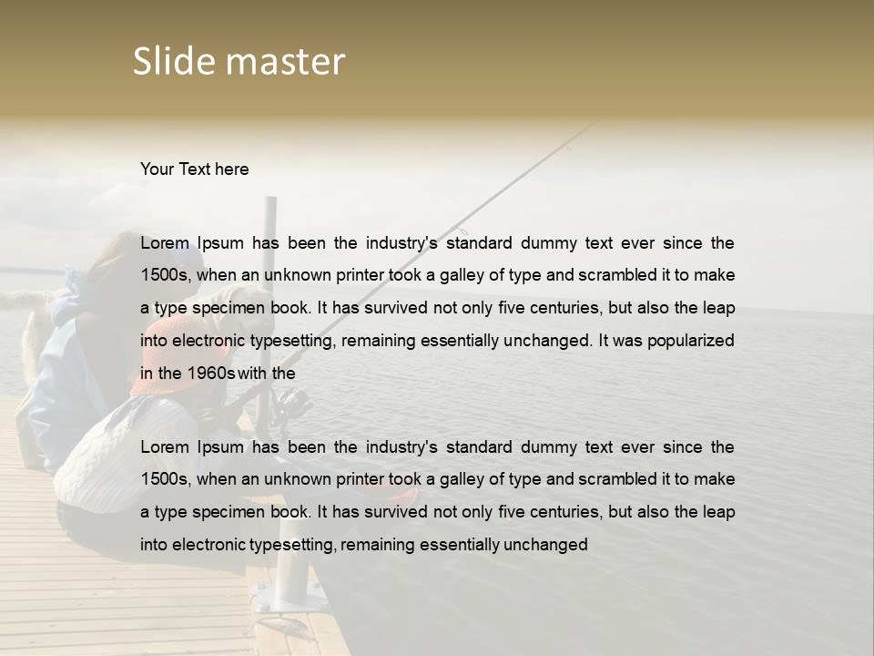 Family Fishing PowerPoint Template