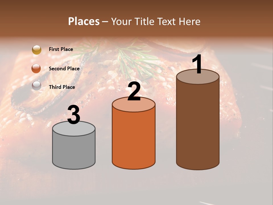 Salmon Grilled On Cedar Plank PowerPoint Template