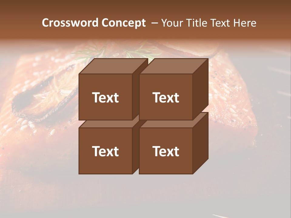 Salmon Grilled On Cedar Plank PowerPoint Template