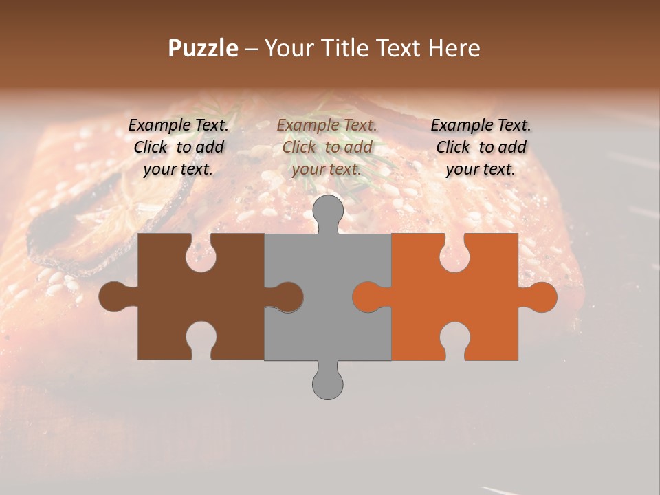 Salmon Grilled On Cedar Plank PowerPoint Template