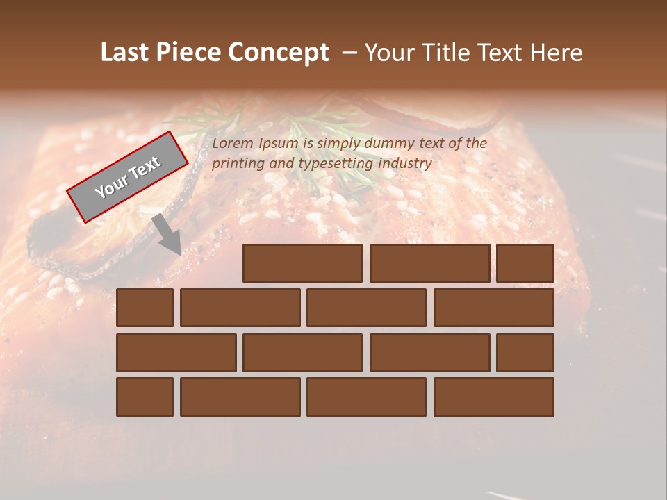 Salmon Grilled On Cedar Plank PowerPoint Template