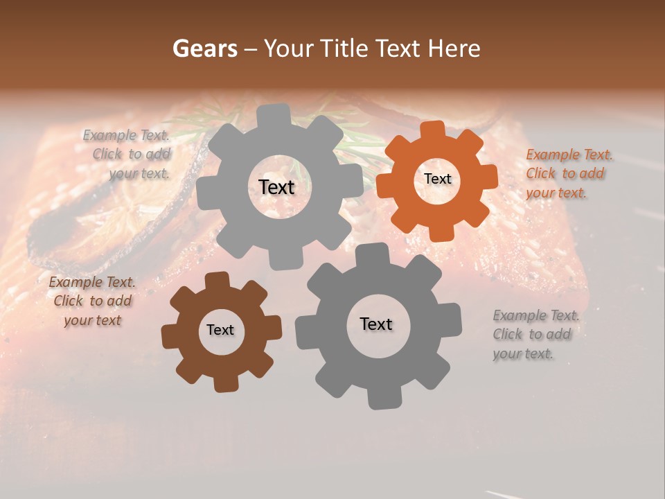 Salmon Grilled On Cedar Plank PowerPoint Template