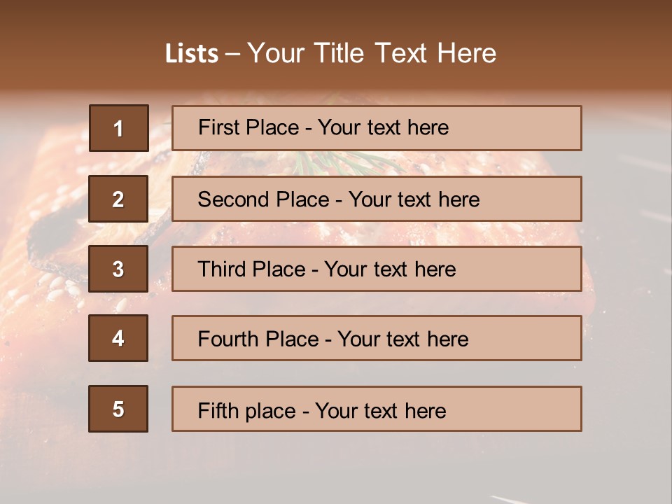 Salmon Grilled On Cedar Plank PowerPoint Template