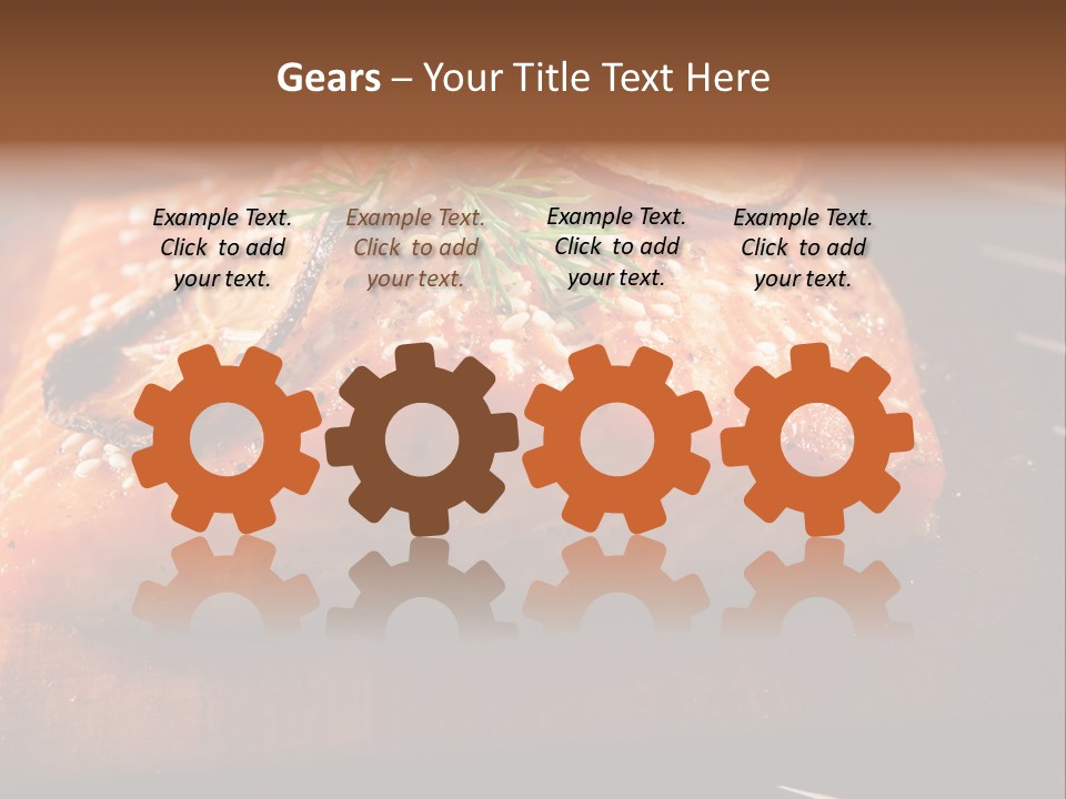 Salmon Grilled On Cedar Plank PowerPoint Template