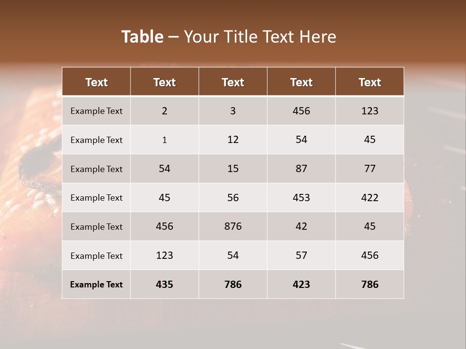 Salmon Grilled On Cedar Plank PowerPoint Template