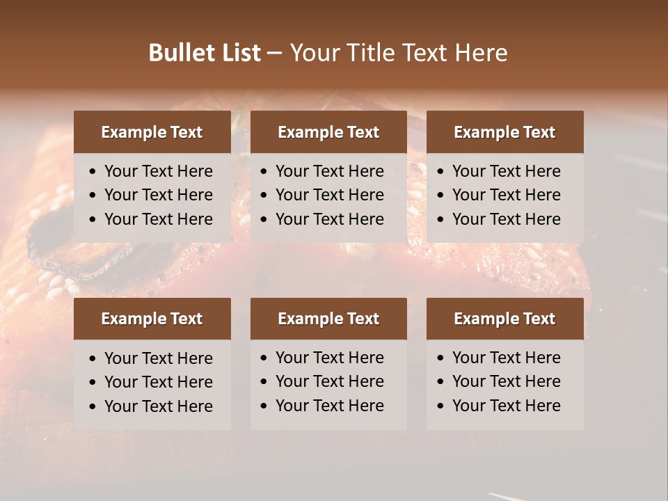 Salmon Grilled On Cedar Plank PowerPoint Template