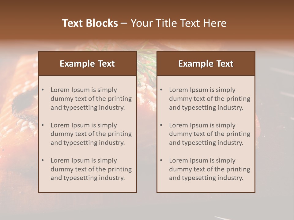 Salmon Grilled On Cedar Plank PowerPoint Template